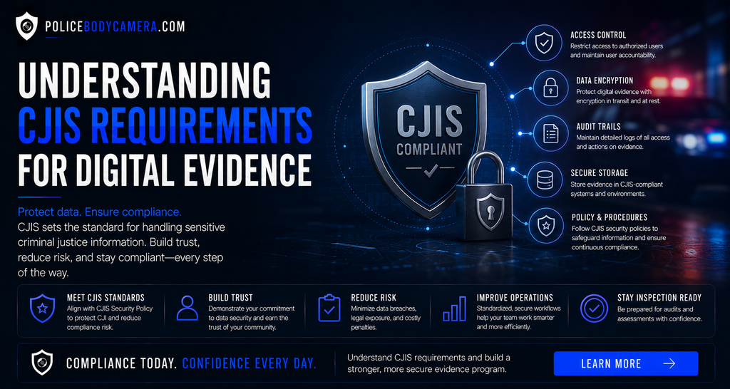 Understanding CJIS Requirements for Digital Evidence – Police Body Cameras